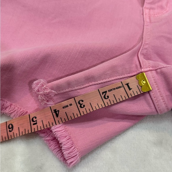 Pink Judy Blue Full Size High Waist Fray Hem Denim Shorts - Picture 8 of 14